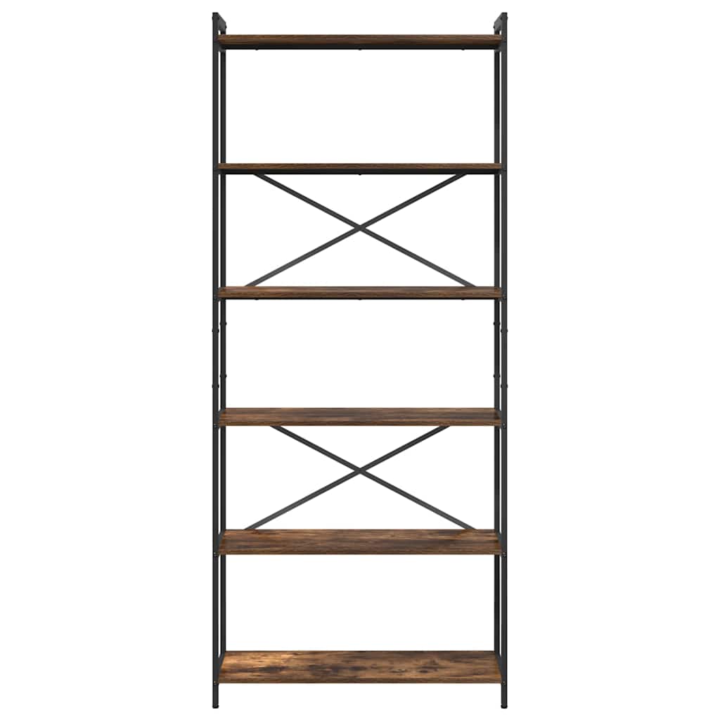 Bokhylle Røkt eik 80 x 30 x 189,5 cm Konstruert tre