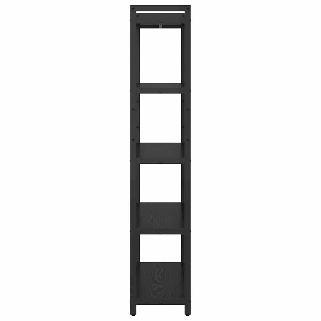 Bokhylle Svart Eik 80 x 30 x 155 cm Konstruert tre