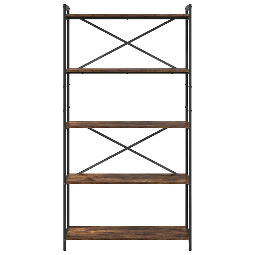 Bokhylle Røkt eik 80 x 30 x 155 cm Konstruert tre