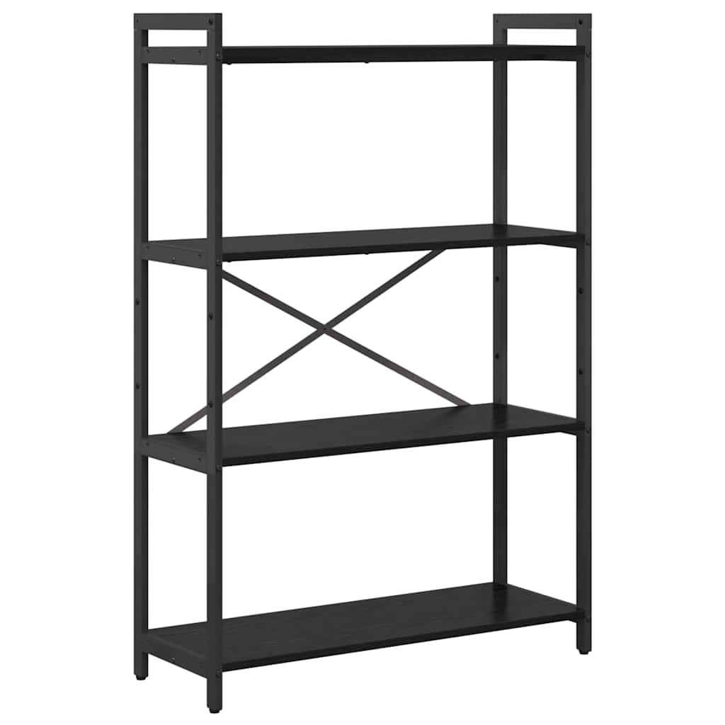 Bokhylle Svart Eik 80 x 30 x 120 cm Konstruert tre