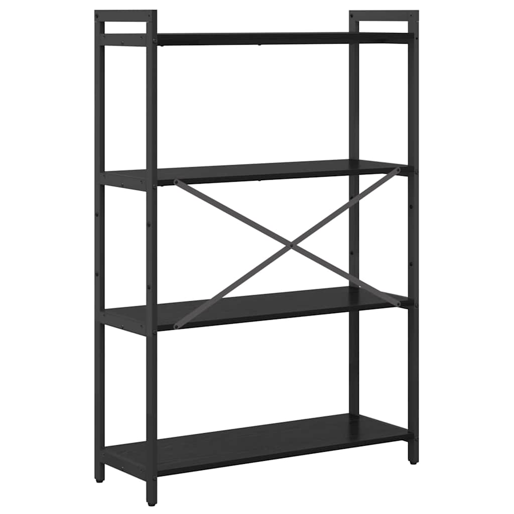 Bokhylle Svart Eik 80 x 30 x 120 cm Konstruert tre
