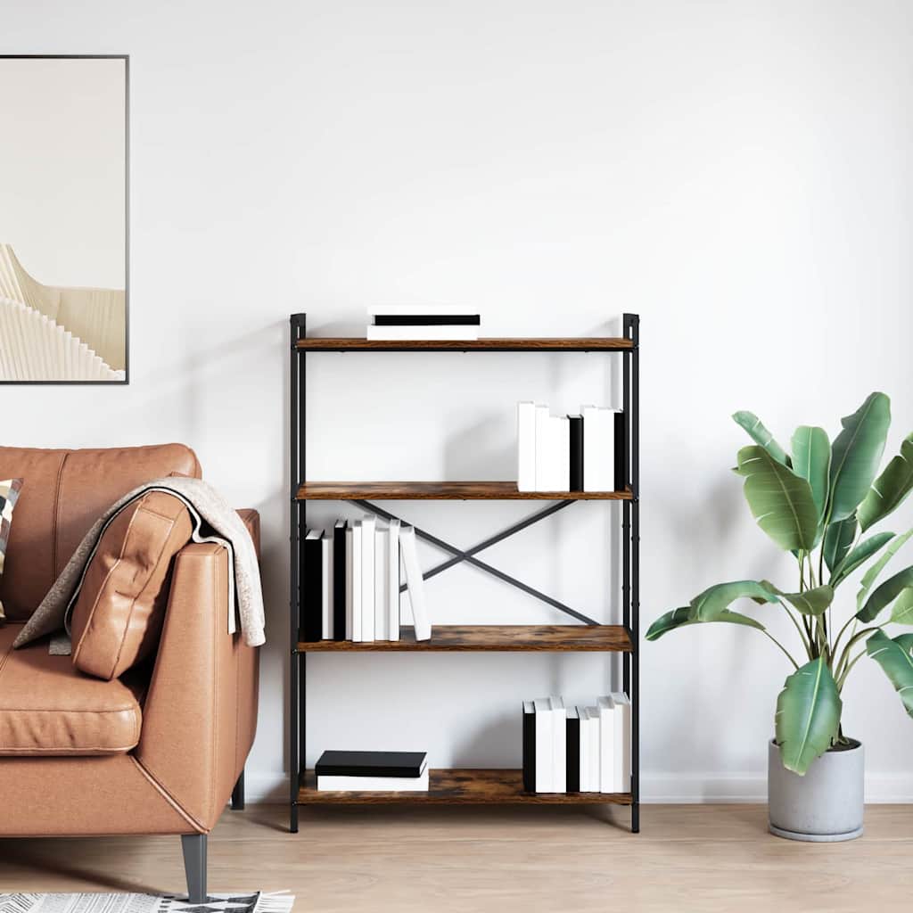 Bokhylle Røkt eik 80 x 30 x 120 cm Konstruert tre