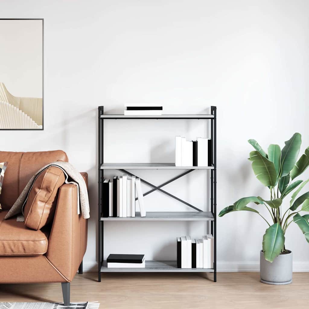 Bokhylle Grå sonoma 80 x 30 x 120 cm Konstruert tre