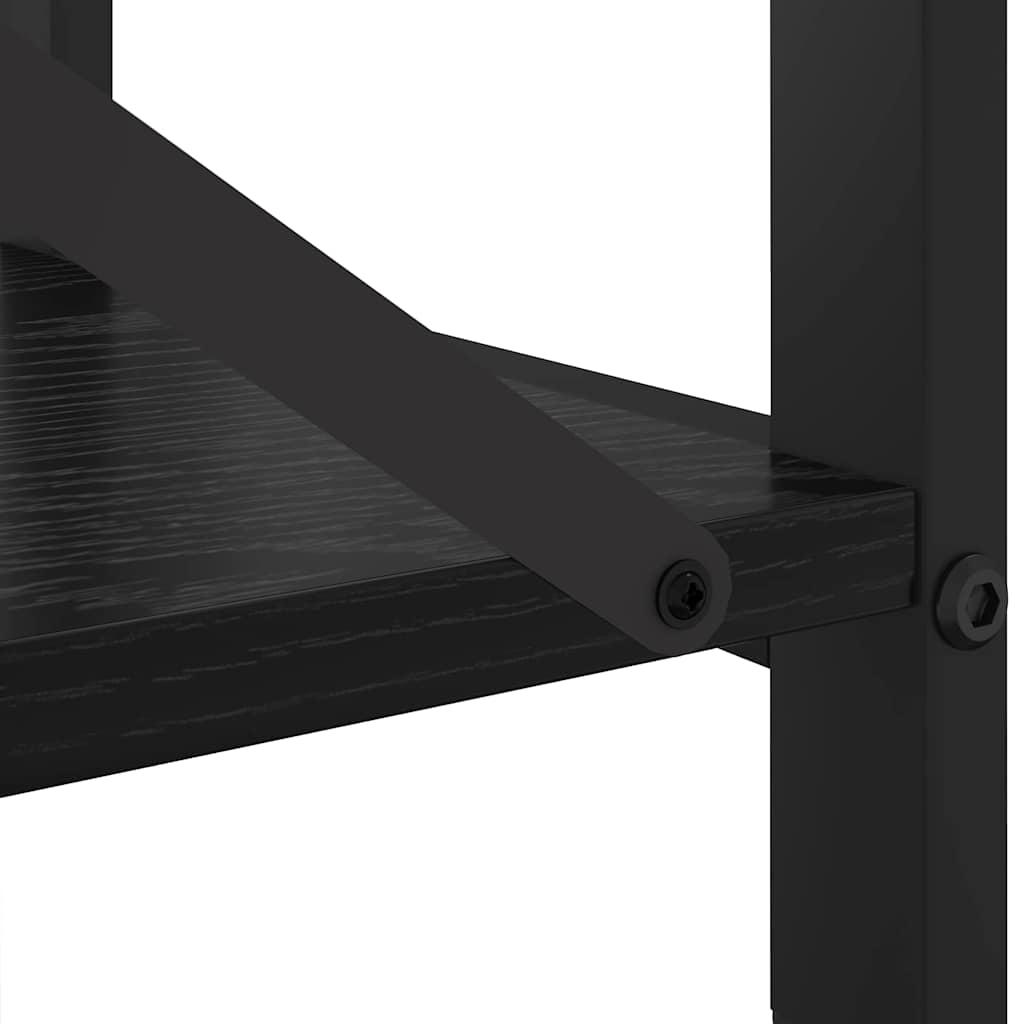 Bokhylle Svart Eik 80 x 30 x 50 cm Konstruert tre