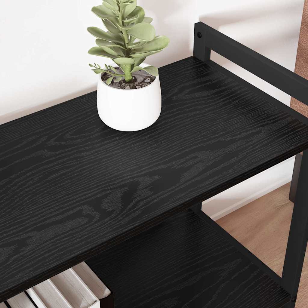 Bokhylle Svart Eik 80 x 30 x 50 cm Konstruert tre