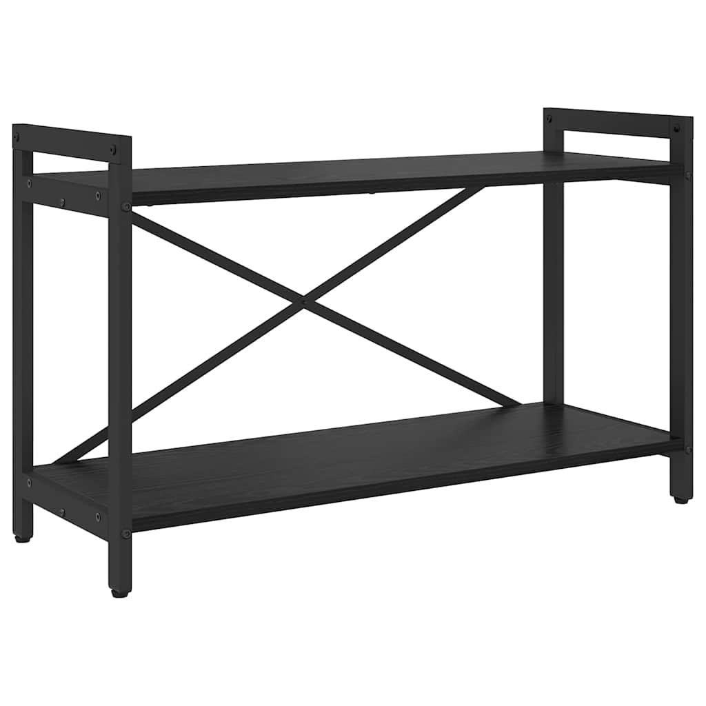 Bokhylle Svart Eik 80 x 30 x 50 cm Konstruert tre