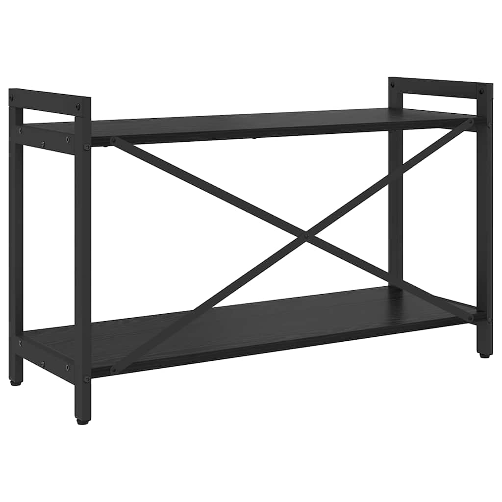 Bokhylle Svart Eik 80 x 30 x 50 cm Konstruert tre