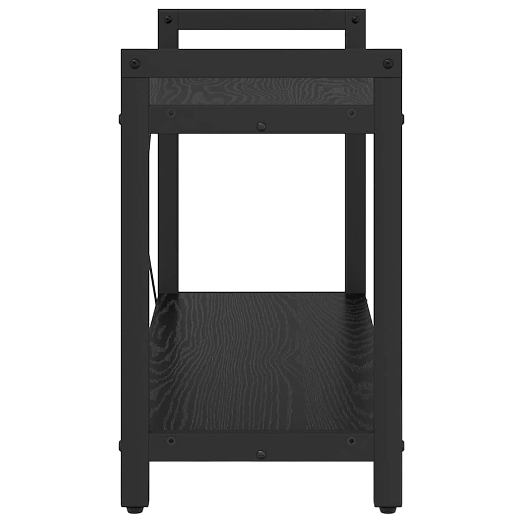 Bokhylle Svart Eik 80 x 30 x 50 cm Konstruert tre