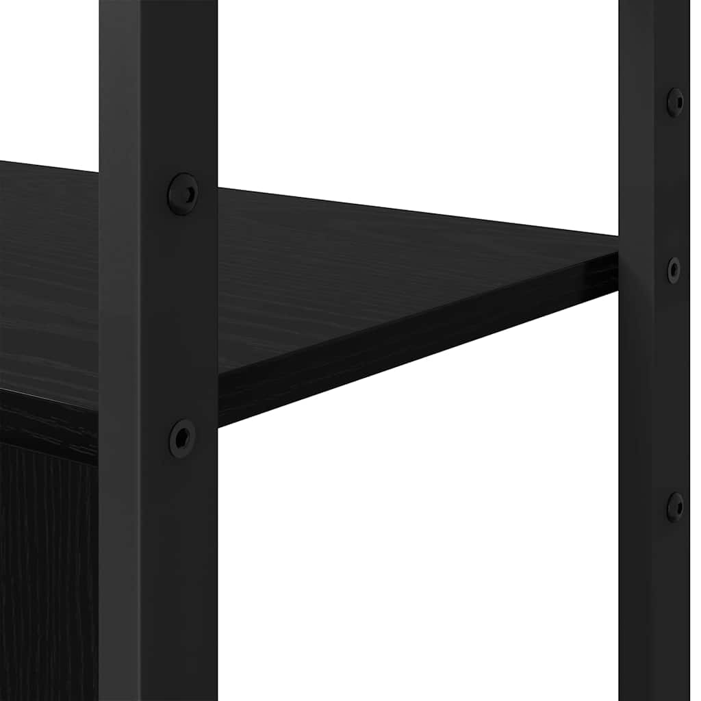 Bokhylle Svart Eik 80 x 30 x 155,5 cm Konstruert tre