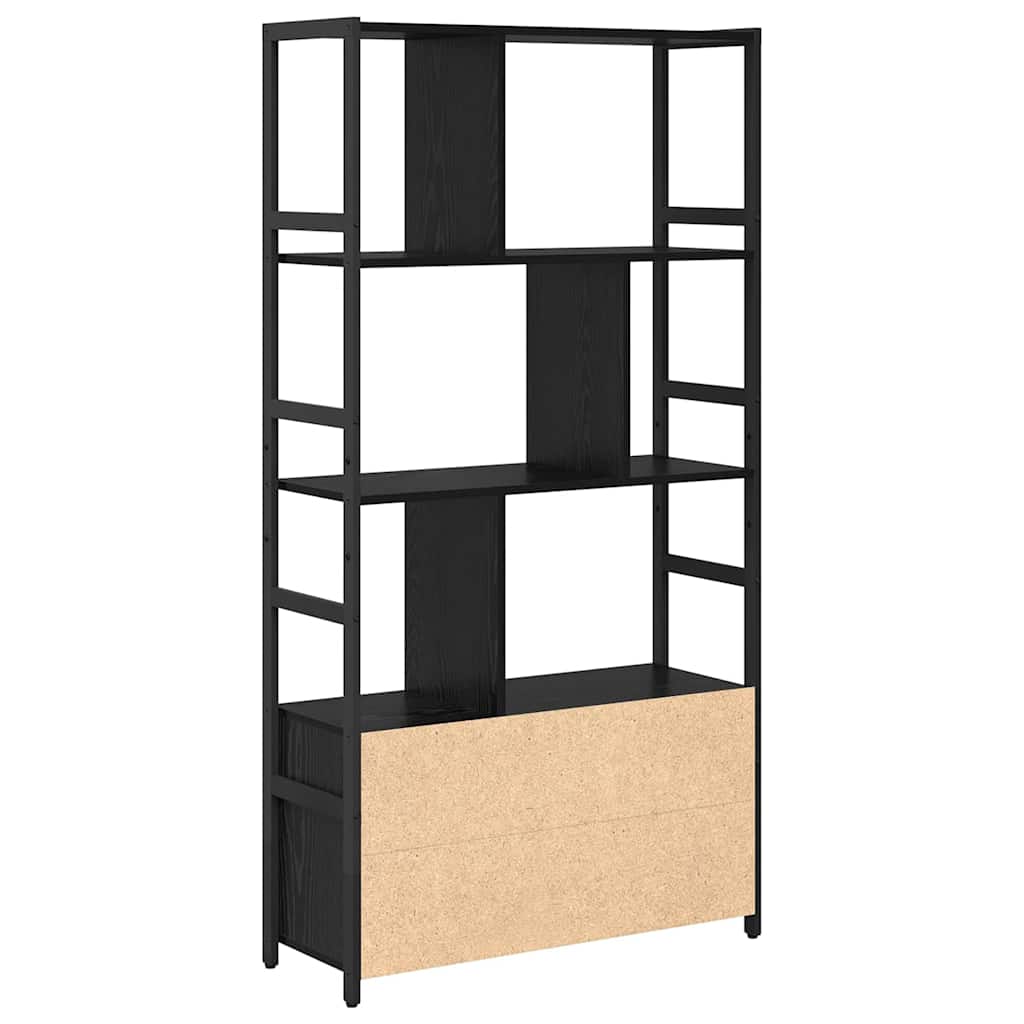 Bokhylle Svart Eik 80 x 30 x 155,5 cm Konstruert tre