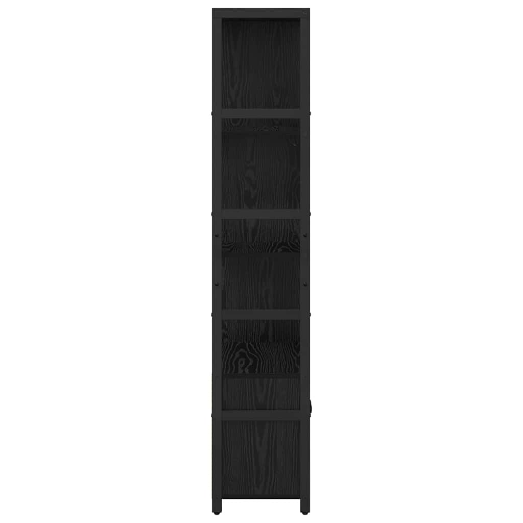 Bokhylle Svart Eik 80 x 30 x 155,5 cm Konstruert tre