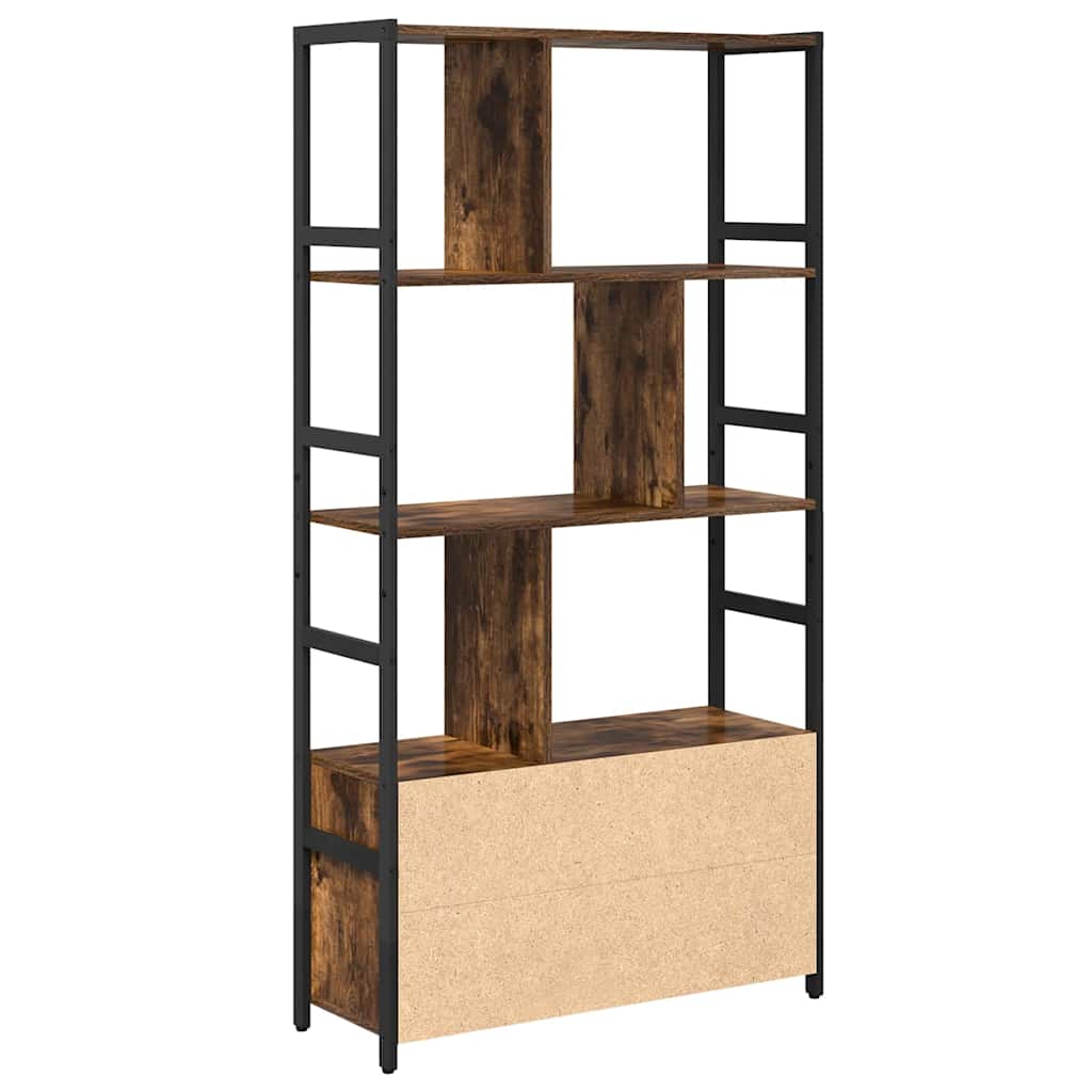 Bokhylle Røkt eik 80 x 30 x 155,5 cm Konstruert tre