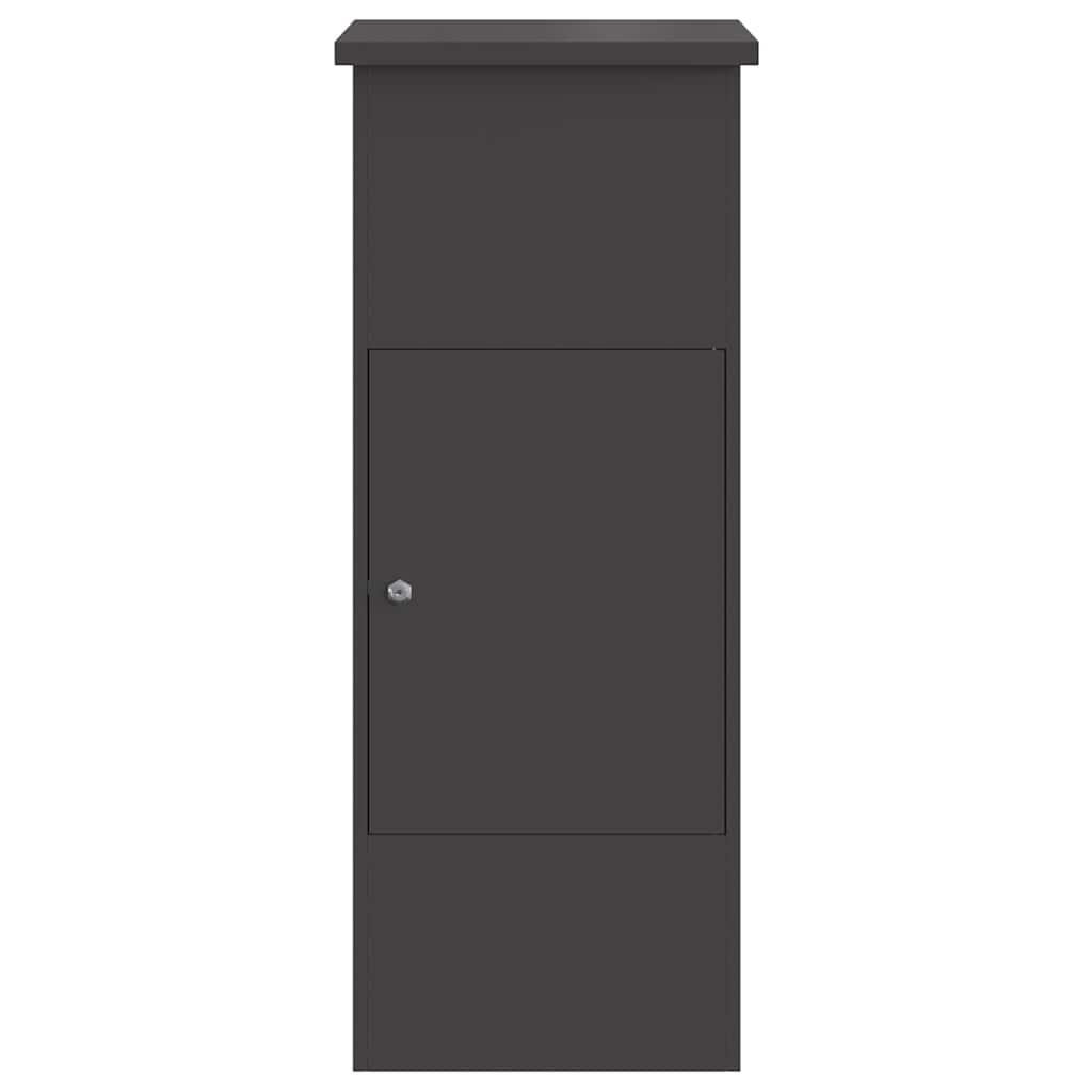 Pakkeinnkast med lagring Svart 44,5 x 29 x 110,5 cm Stål vidaXL