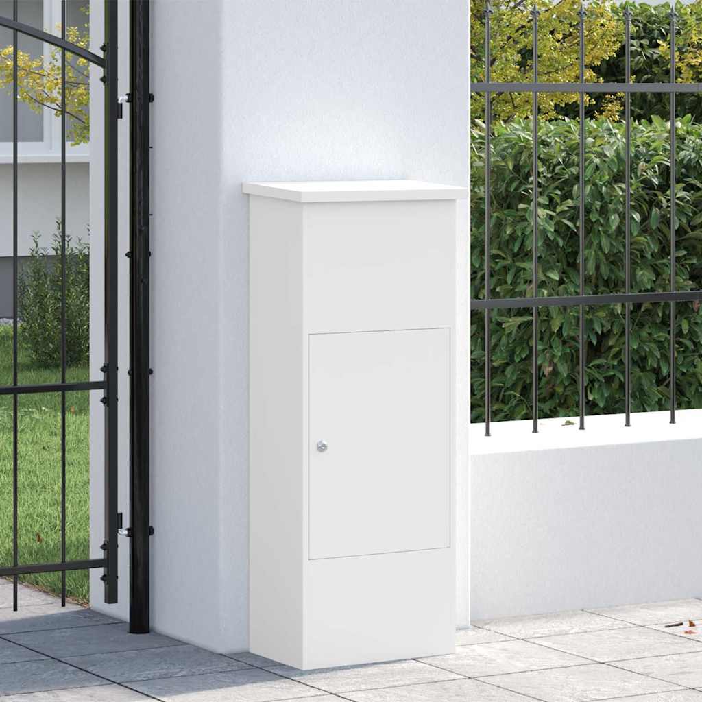 Pakkeinnkast Hvit 44.5 x 29 x 110.5 cm Stål