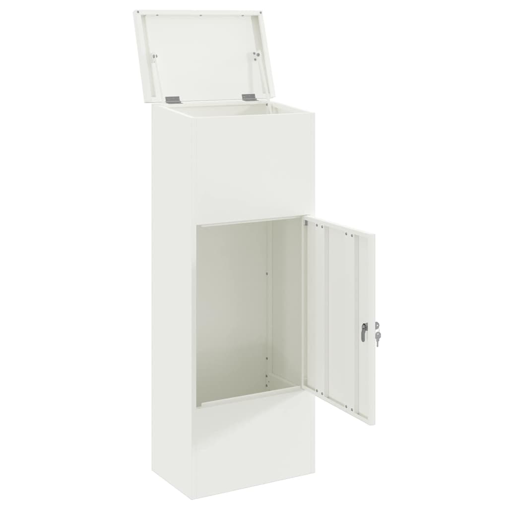 Pakkeinnkast Hvit 44.5 x 29 x 110.5 cm Stål