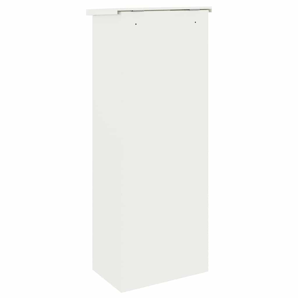 Pakkeinnkast med lagring med dør Hvit 44,5 x 29 x 110,5 cm Stål vidaXL