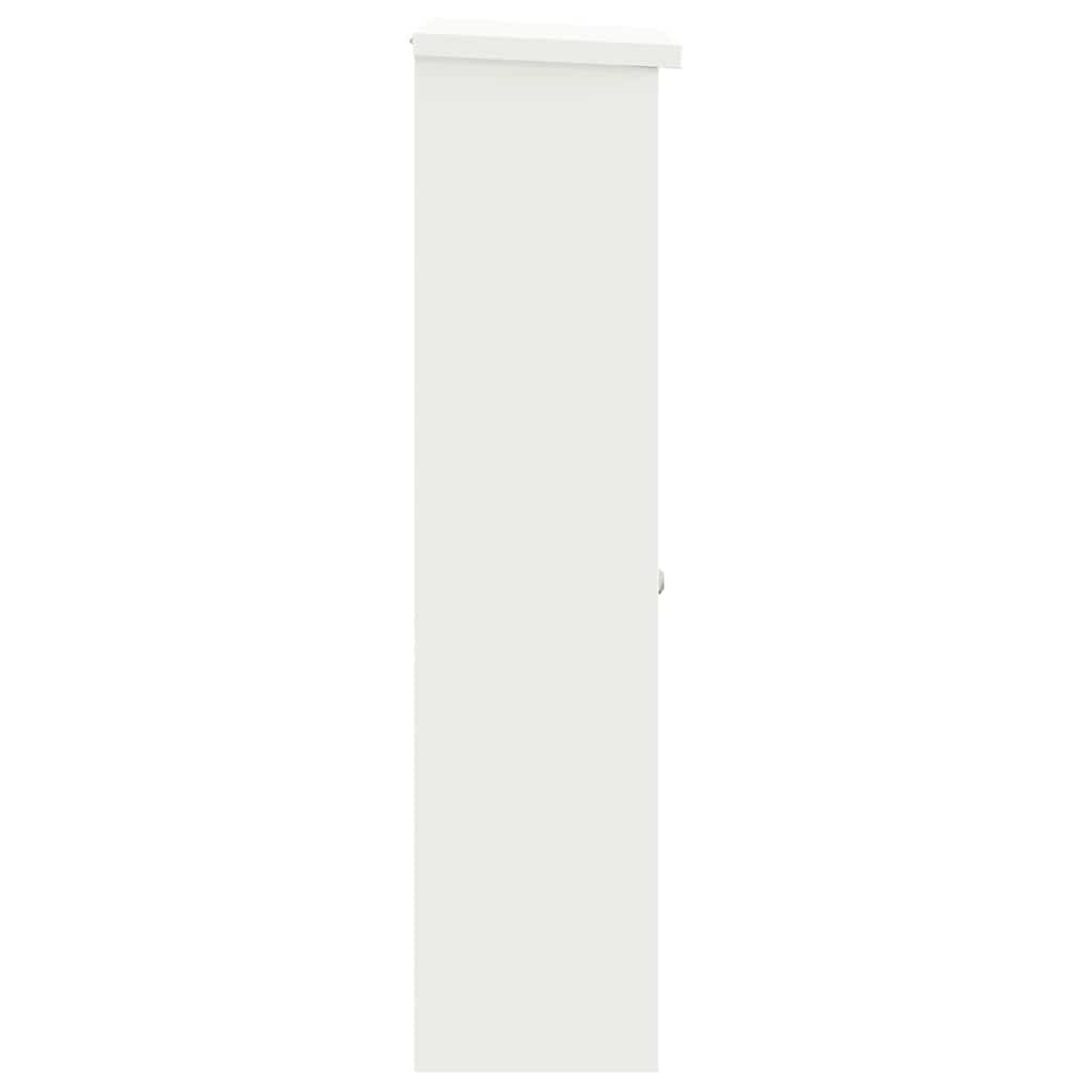 Pakkeinnkast med lagring med dør Hvit 44,5 x 29 x 110,5 cm Stål vidaXL