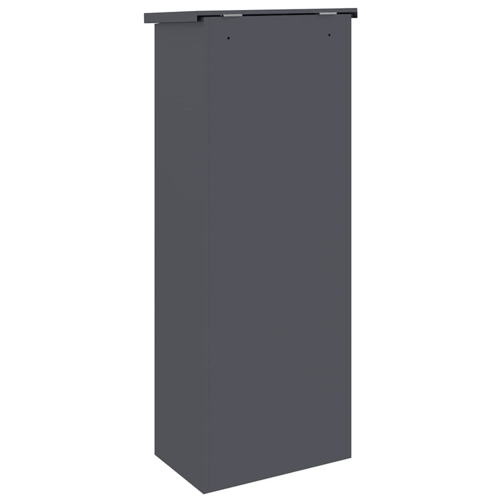 Pakkeinnkast med lagring Antrasitt 44,5 x 29 x 110,5 cm Stål vidaXL