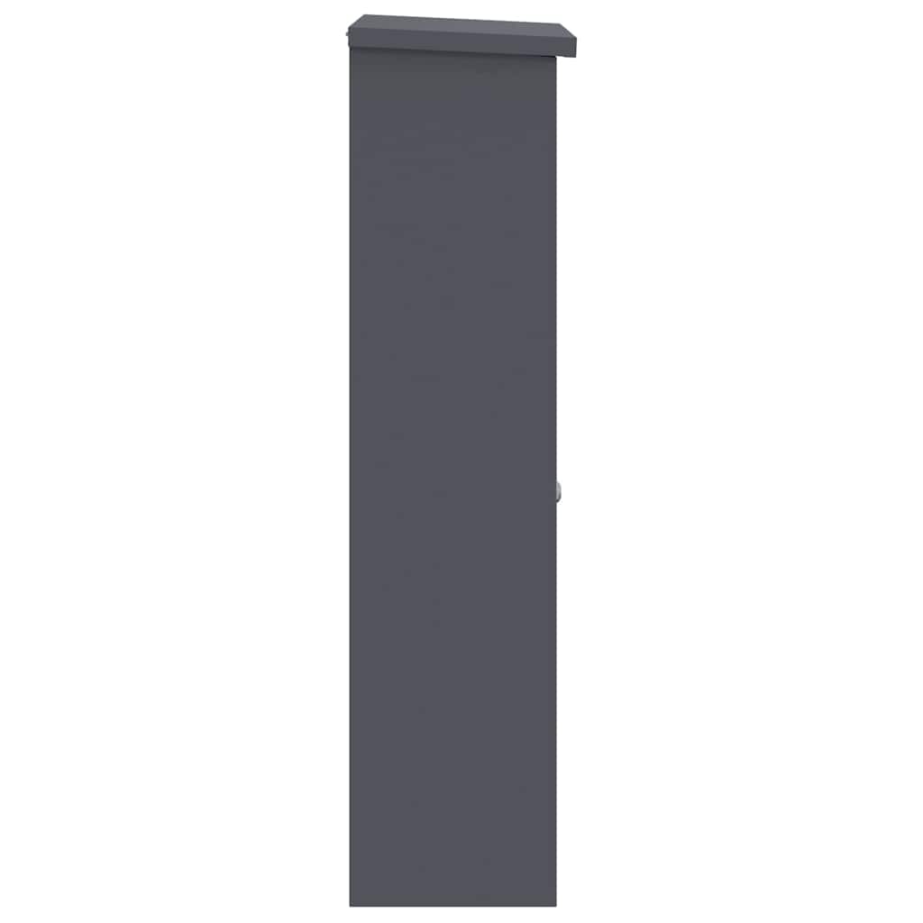 Pakkeinnkast med lagring Antrasitt 44,5 x 29 x 110,5 cm Stål vidaXL