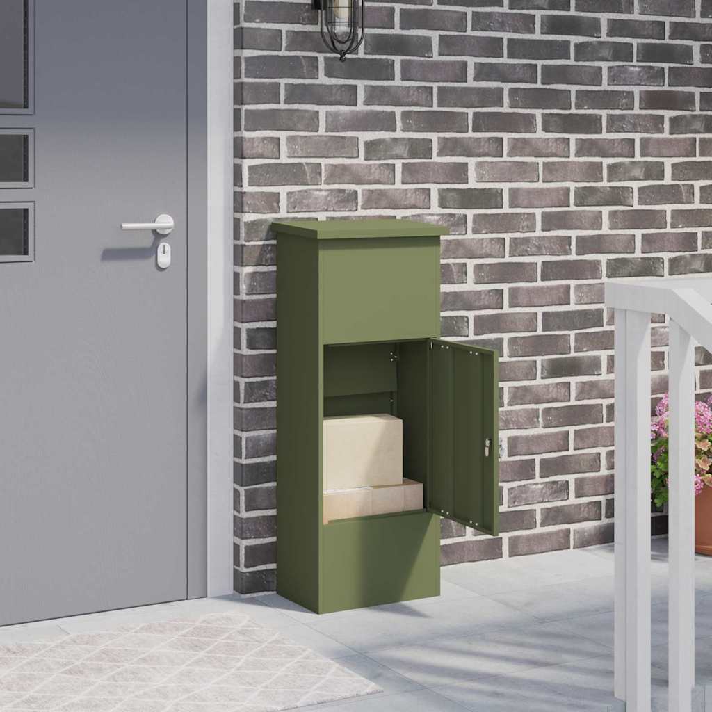 Pakkeinnkast Olivengrønn 44.5 x 29 x 110.5 cm Stål