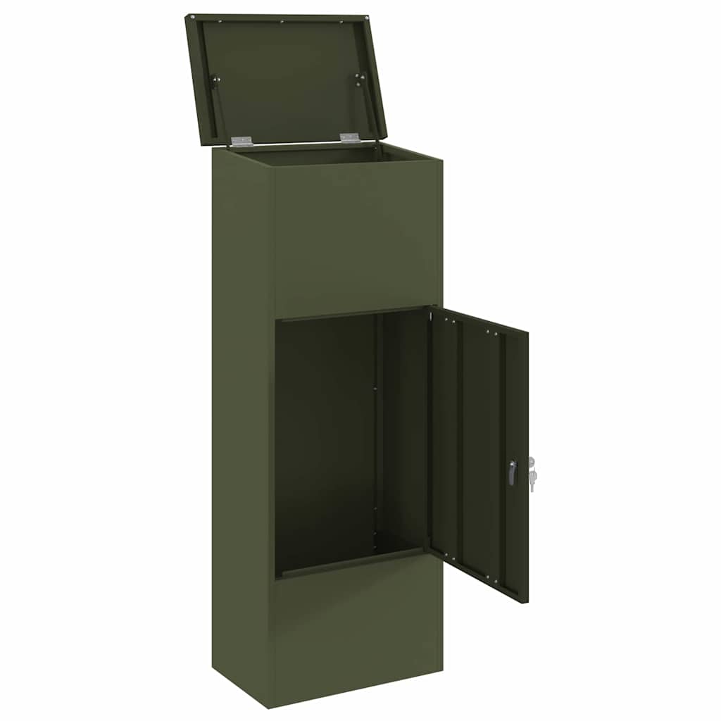 Pakkeinnkast Olivengrønn 44.5 x 29 x 110.5 cm Stål
