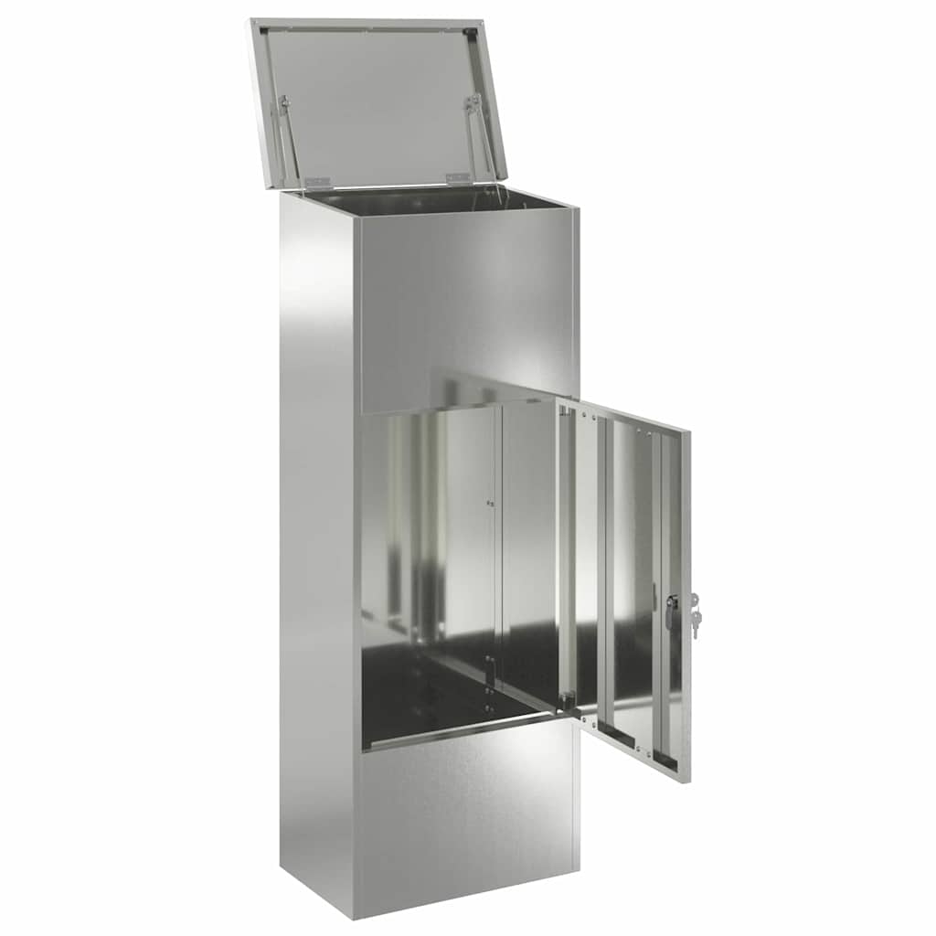 Pakkeinnkast Svart 44,5 x 29 x 110,5 cm Galvanisert Stål vidaXL