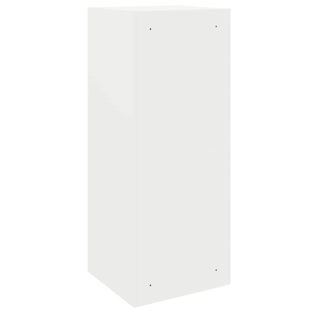 Pakkeinnkast med lagring med dør Hvit 41 x 38 x 103 cm Stål vidaXL