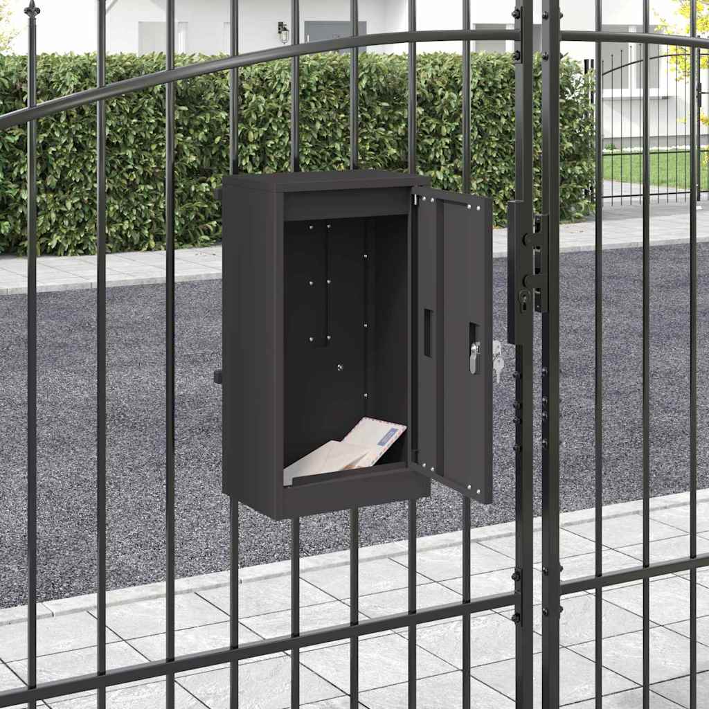 postkasse Svart 30 x 23 x 55 cm Stål