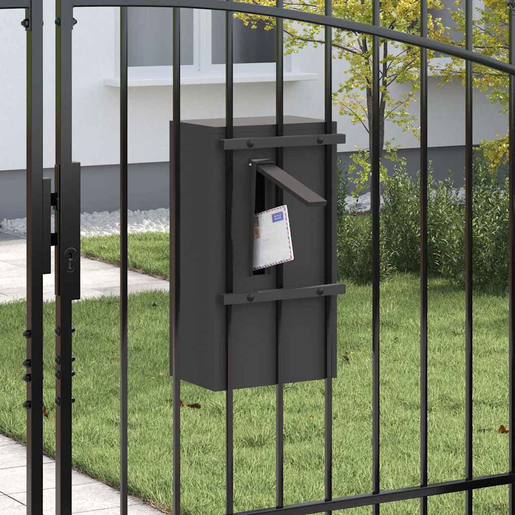 postkasse Svart 30 x 23 x 55 cm Stål