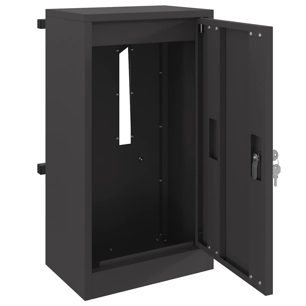 postkasse Svart 30 x 23 x 55 cm Stål