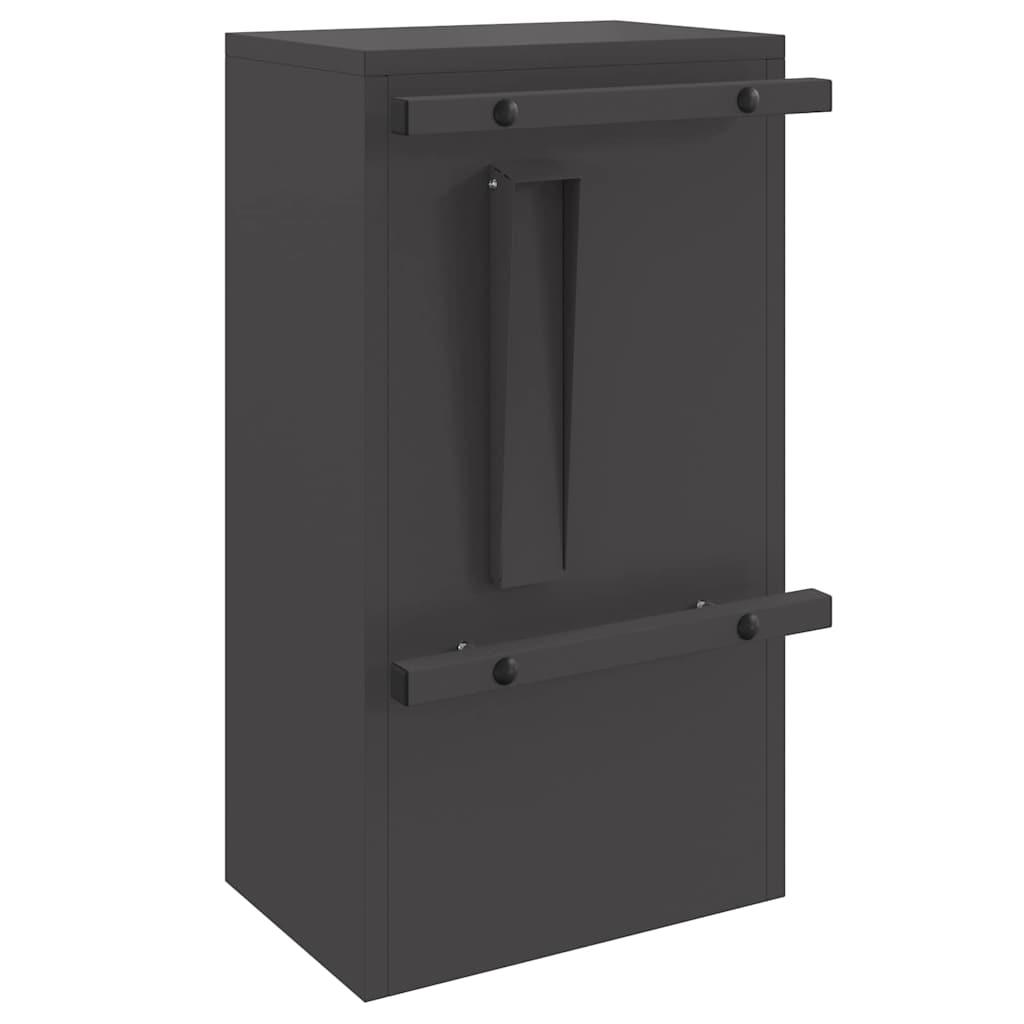 postkasse Svart 30 x 23 x 55 cm Stål