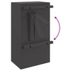 postkasse Svart 30 x 23 x 55 cm Stål
