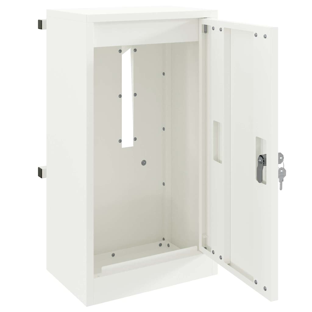 postkasse Hvit 30 x 23 x 55 cm Stål