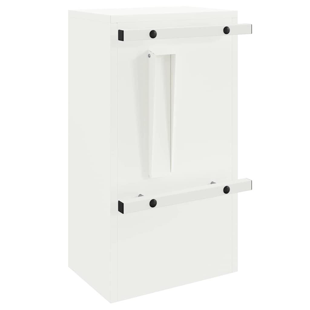 postkasse med lagring med dør med lås Hvit 30 x 20 x 55 cm Stål