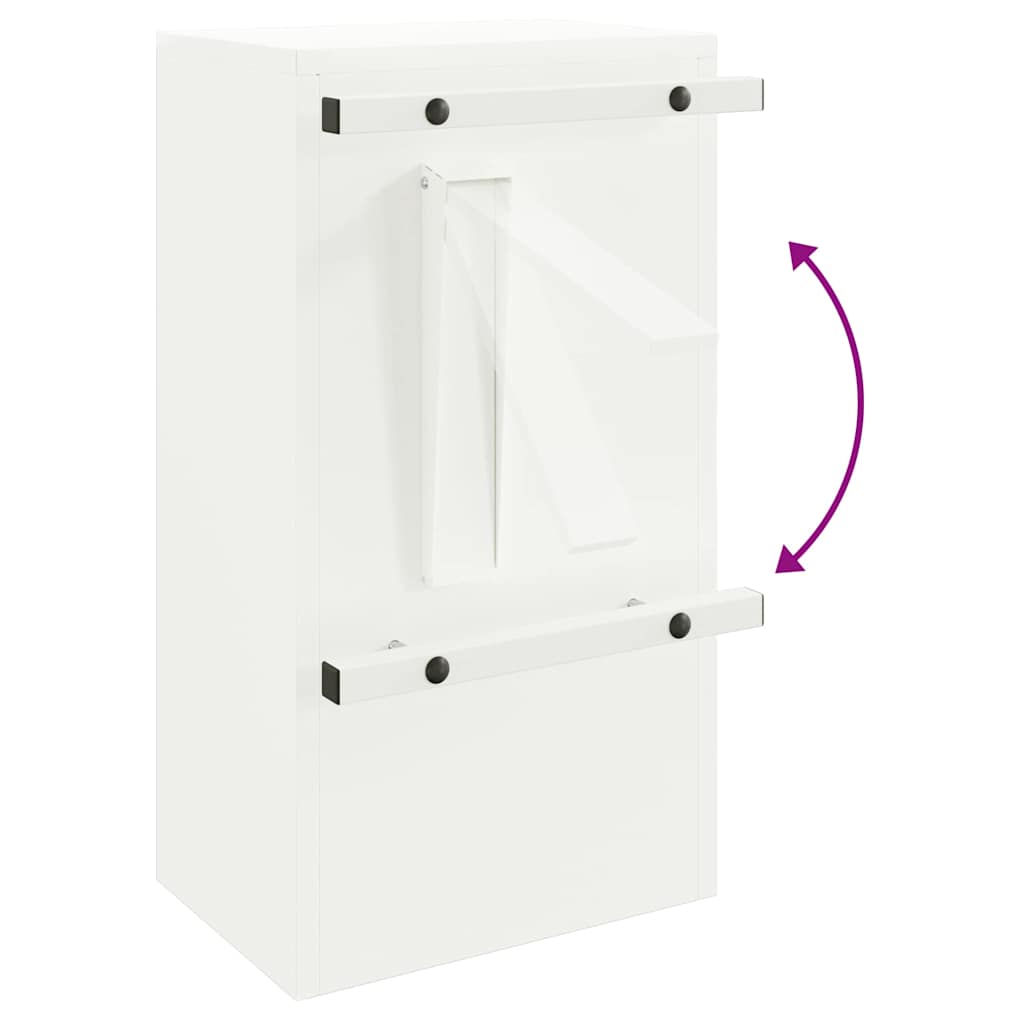 postkasse med lagring med dør med lås Hvit 30 x 20 x 55 cm Stål