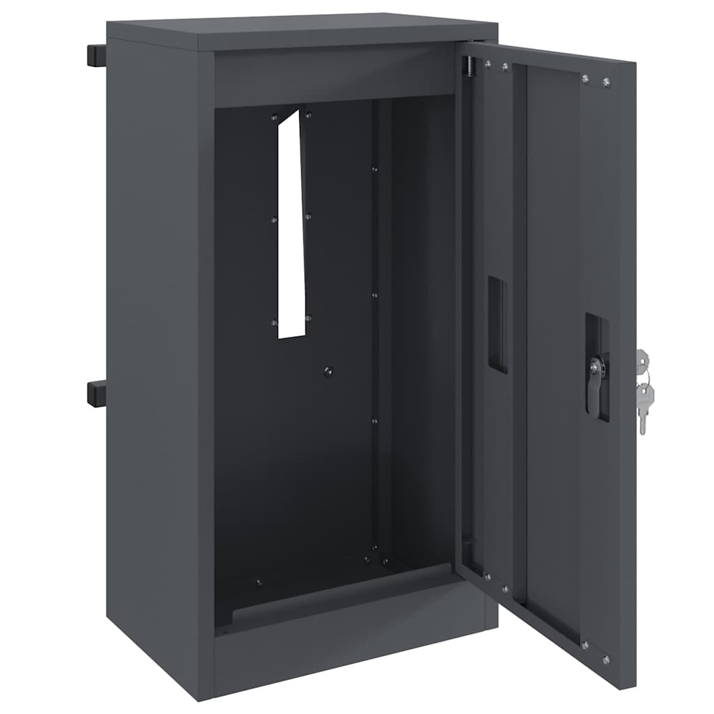 postkasse Antrasitt 30 x 23 x 55 cm Stål