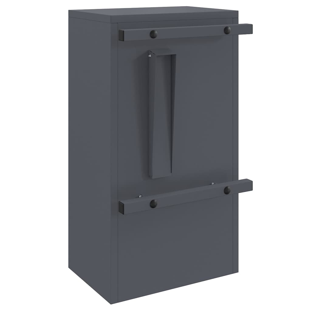 postkasse Antrasitt 30 x 23 x 55 cm Stål