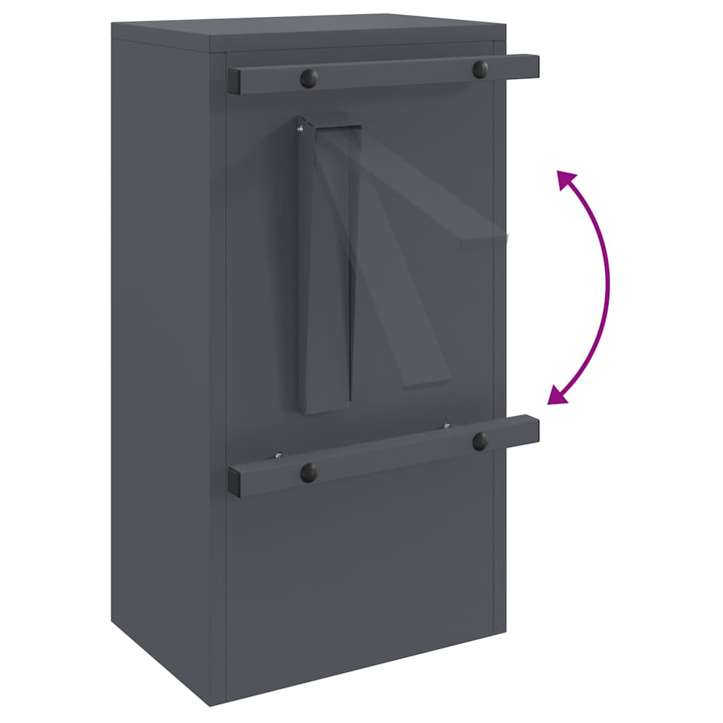 postkasse Antrasitt 30 x 23 x 55 cm Stål