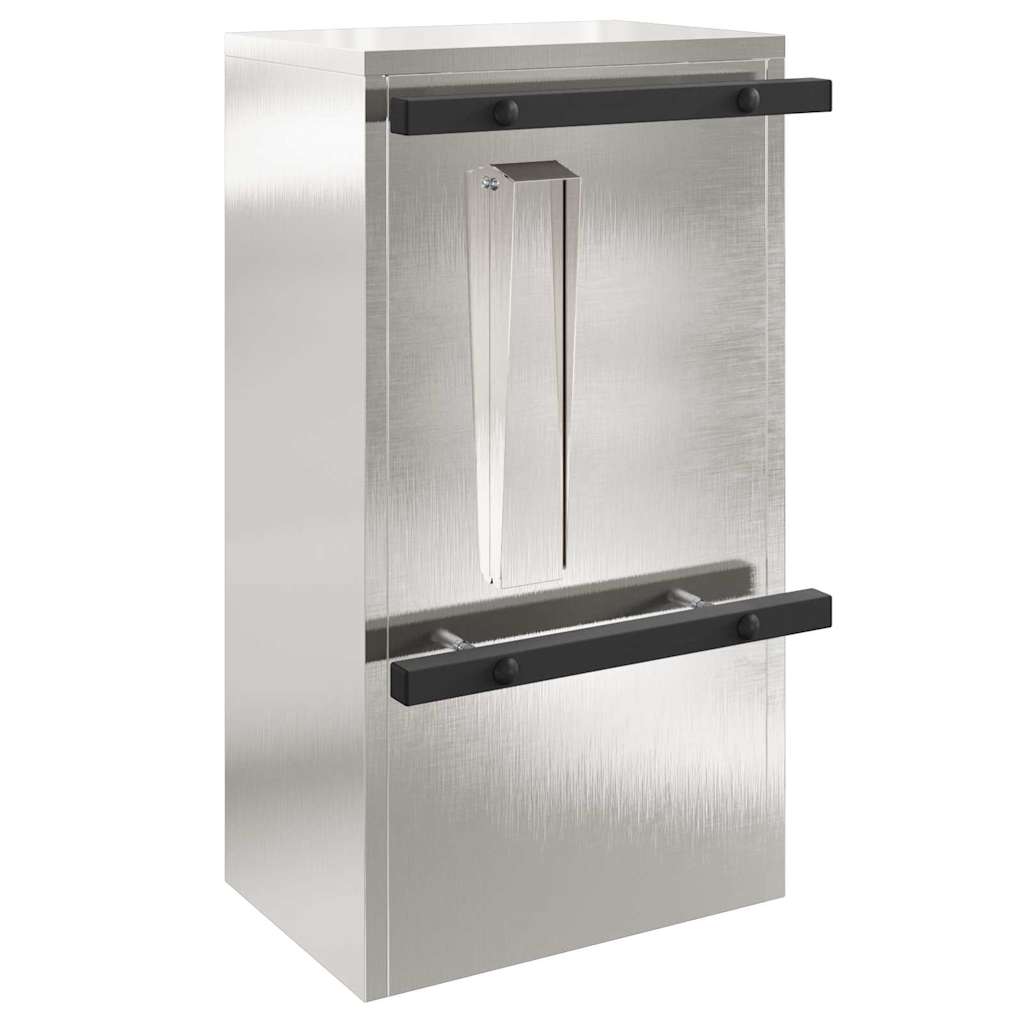 postkasse Svart 30 x 23 x 55 cm Rustfritt stål