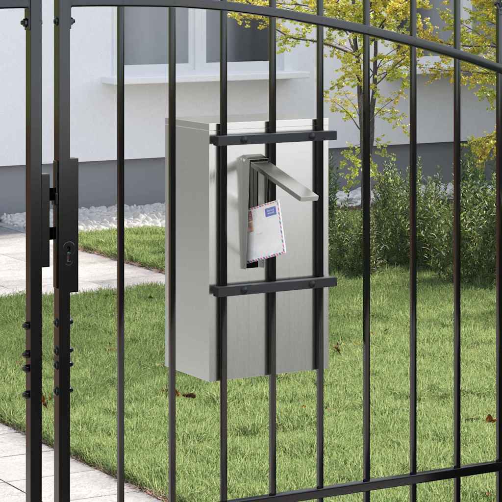 postkasse Svart 30 x 23 x 55 cm Galvanisert stål