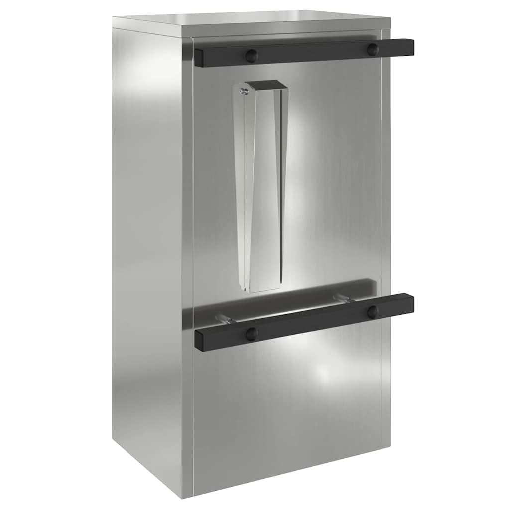postkasse Svart 30 x 23 x 55 cm Galvanisert stål