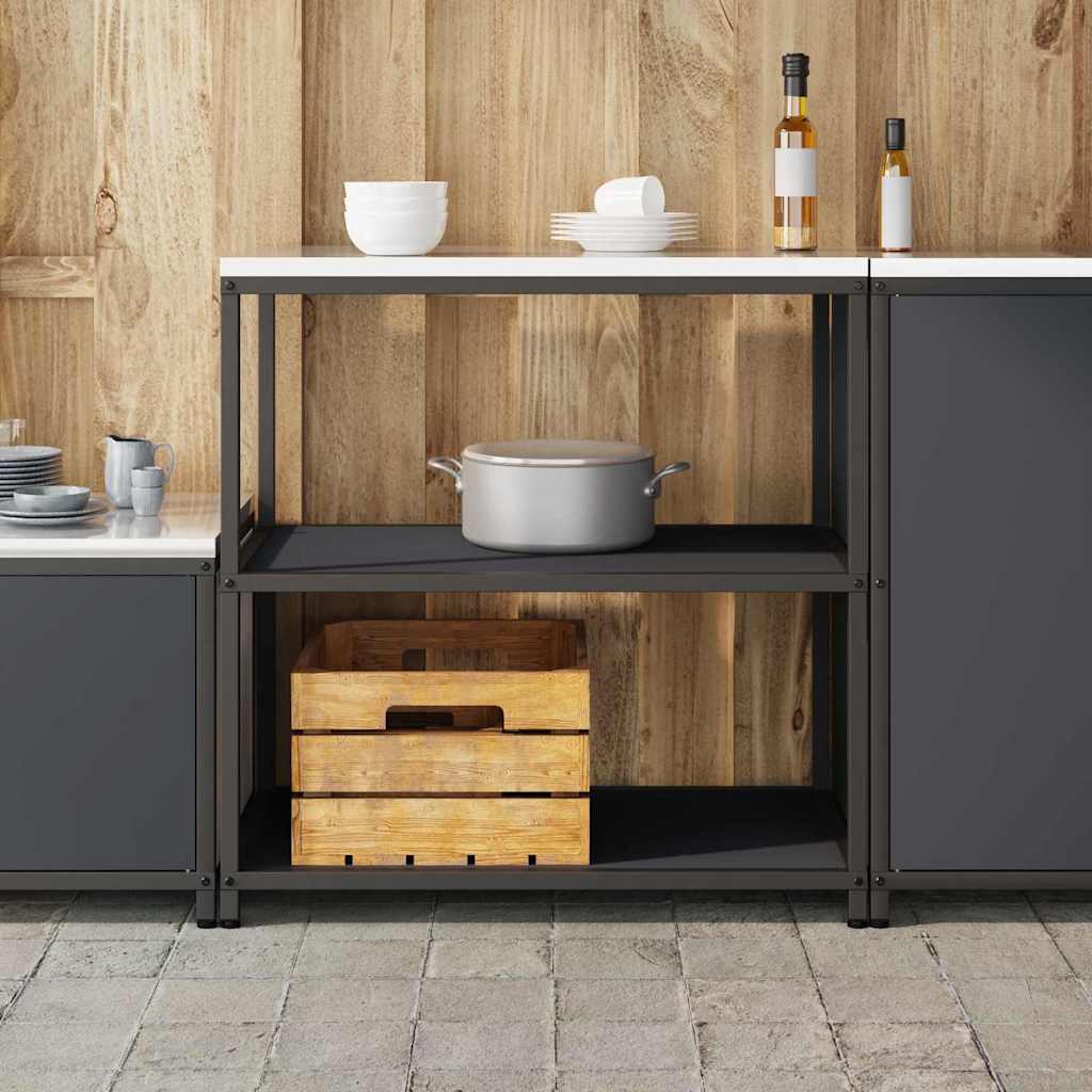Kjøkkenoppbevaring HATTEM Antrasitt 90 x 50 x 92 cm Stål
