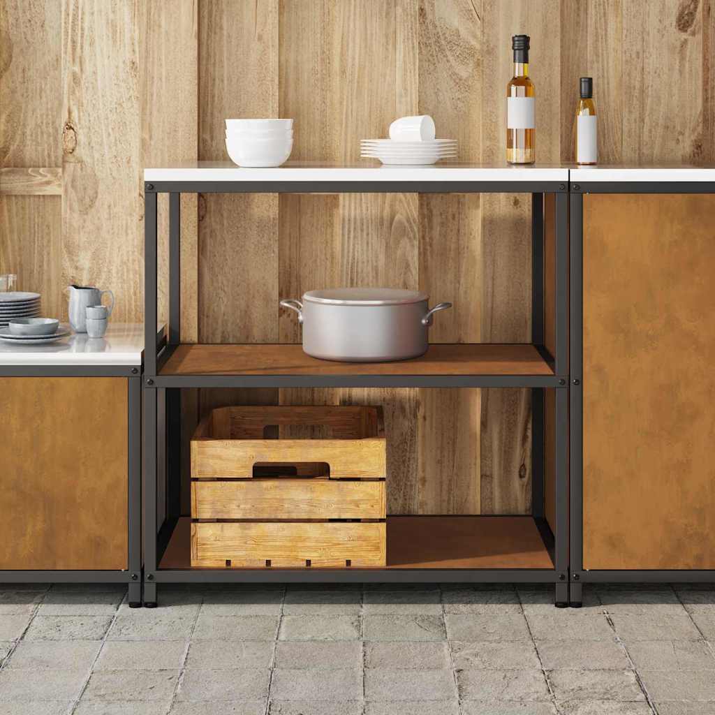 Kjøkkenoppbevaring HATTEM Rusten 90 x 50 x 92 cm Stål