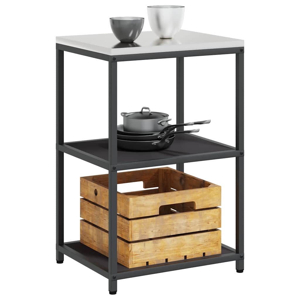 Kjøkkenoppbevaring HATTEM Svart 60 x 50 x 92 cm Stål