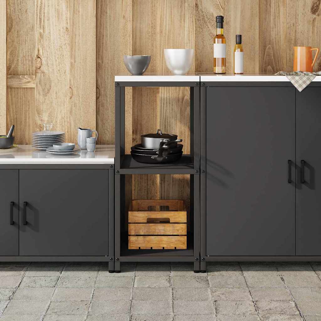Kjøkkenoppbevaring HATTEM Svart 40 x 50 x 92 cm Stål