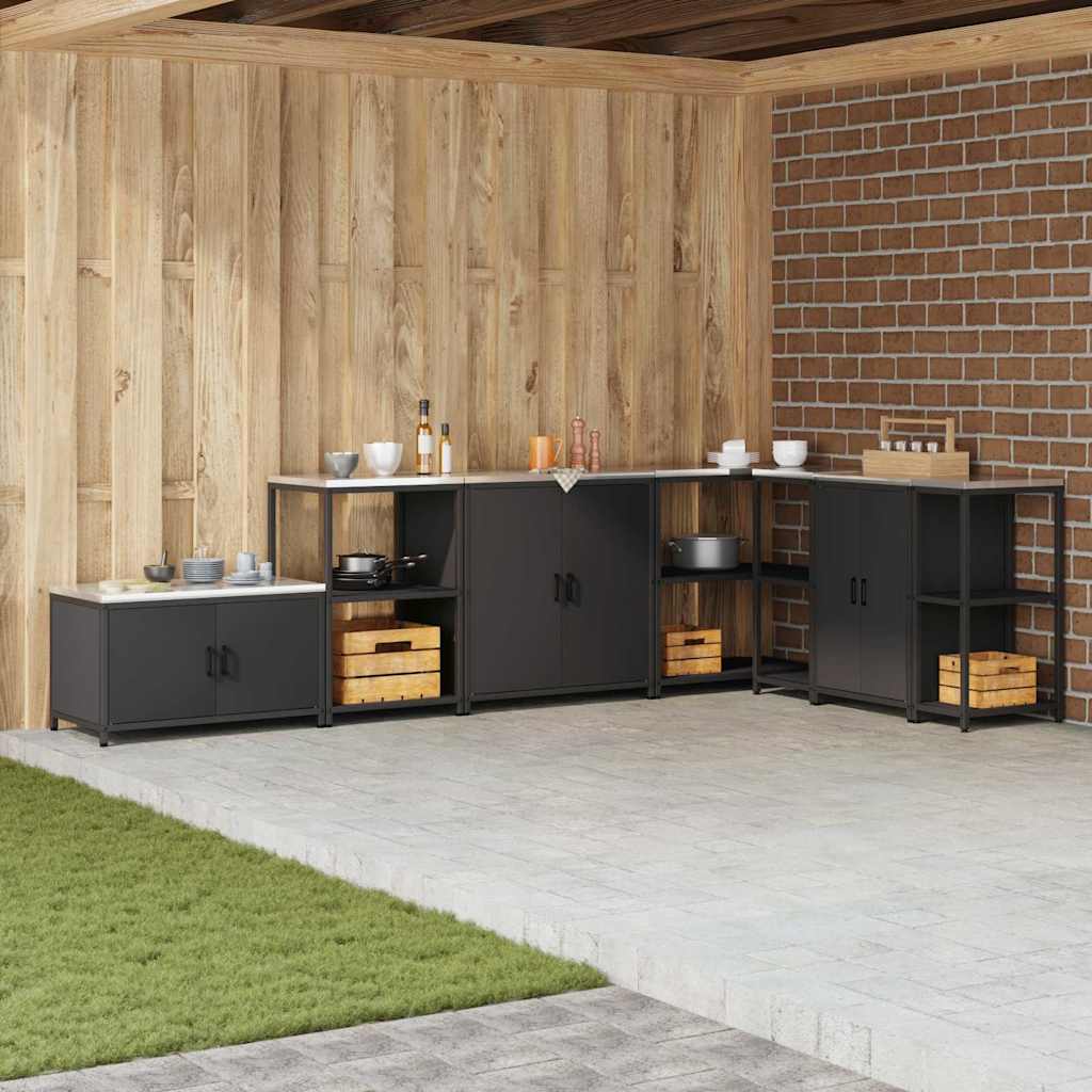 Kjøkkenoppbevaring HATTEM Svart 90 x 50 x 92 cm Stål