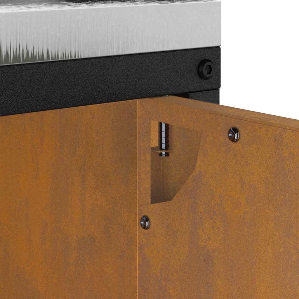 Kjøkkenoppbevaring HATTEM Rusten 90 x 50 x 92 cm Stål