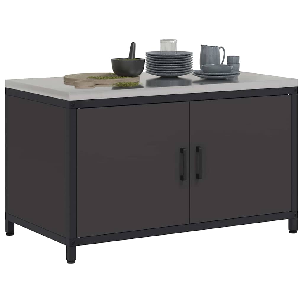 Kjøkkenoppbevaring HATTEM Svart 90 x 50 x 53 cm Stål