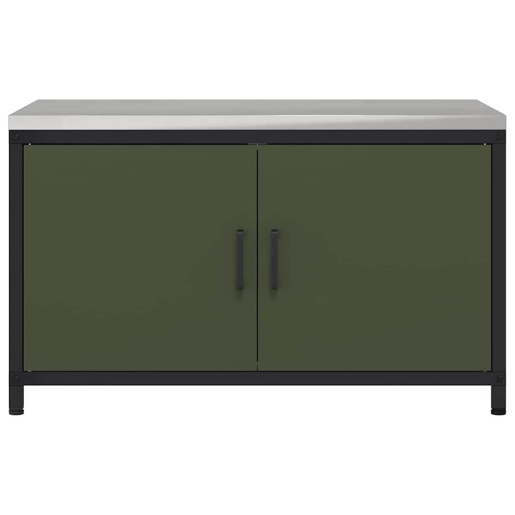 Kjøkkenoppbevaring HATTEM Olivengrønn 90 x 50 x 53 cm Stål