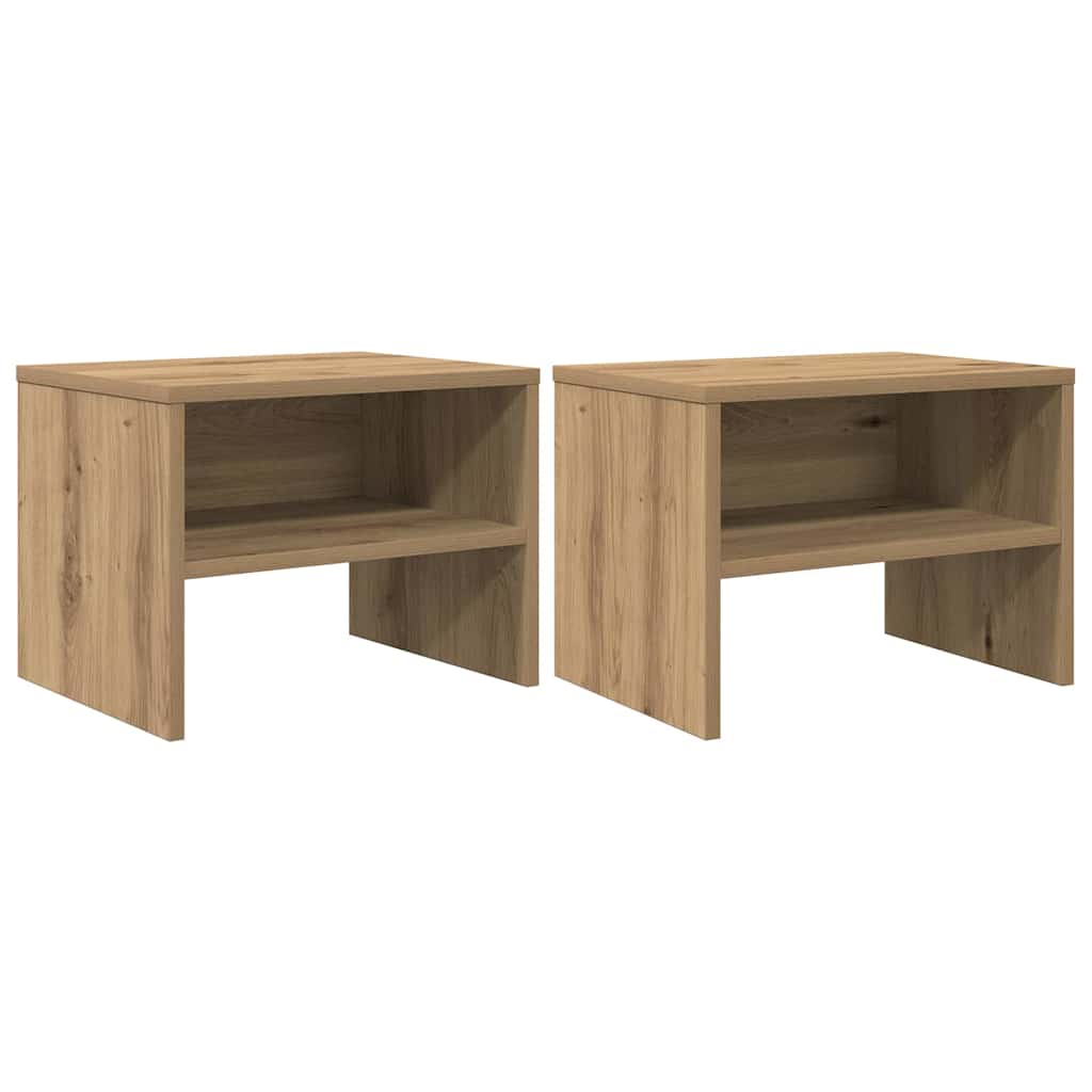 Nattbordskap 2 pcs artisan eik 40 x 40 x 30 cm Konstruert tre